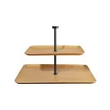 Etagere 25x36x28 II-level rectangular wooden table - 1