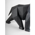 Geometric elephant figurine 43x52x20cm matte black - 8