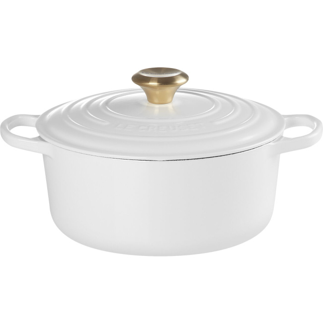 Signature Cast Iron Pot 24cm 4.2l White