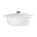 Brytfanna żeliwna 29cm 4,7l owalna biała - 1