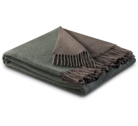 Pled 150x200cm zielono-brązowy