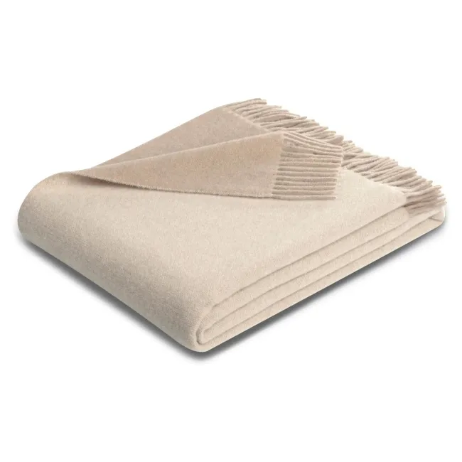 Pled 170x130cm dwustronny naturalny beżowy