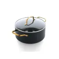 Pot 24cm 4.9L Gold with Lid - 1