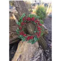 Red Berries Wreath 61cm Holly - 4