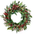 Red Berries Wreath 61cm Holly - 1