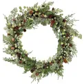 Green Berries with Pine Cones Wreath 61cm Cypress