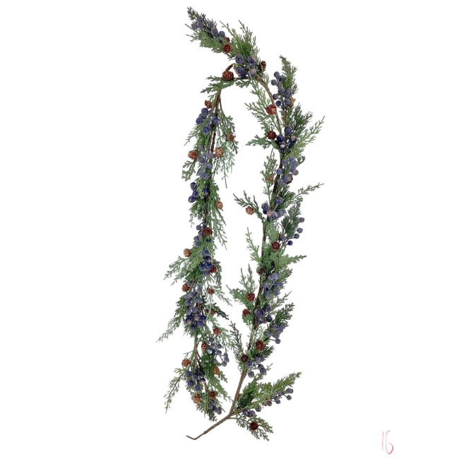Blue Berries Garland 183cm Cypress