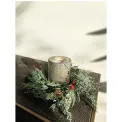 Green Wreath with Red Berries 26cm Cypress - 2
