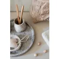 Beige Conor toothbrush holder 12x8.8cm - 5