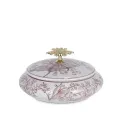 Decorative Container with Lid Cai 9x18cm Red and White - 1