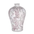 Cai Vase 32x21 cm White and Red - 1