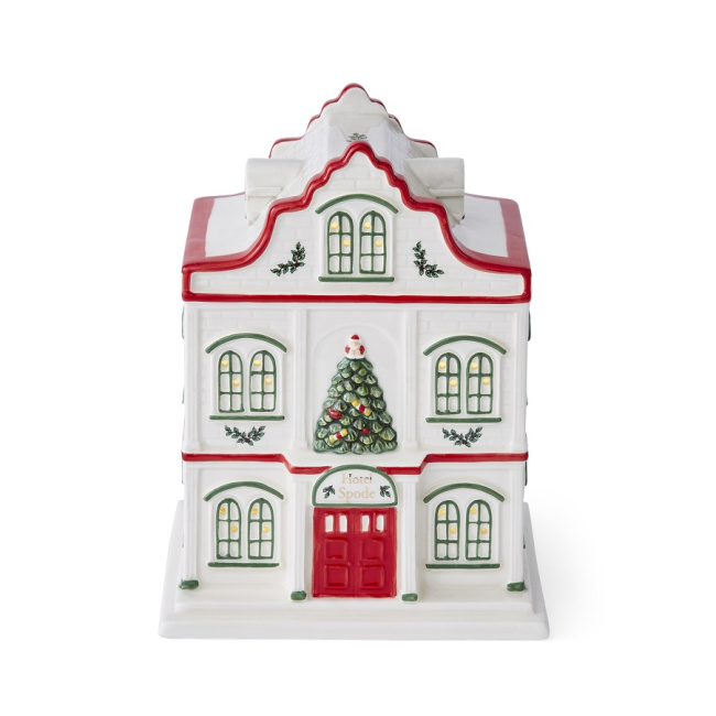 Dekoracja domek hotel Christmas Tree Led 17,2x13,2cm choinka