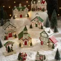 Dekoracja domek pub Christmas Tree Led 14x13,7cm choinka - 4
