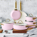 Zestaw garnków i patelni Padova Reserve 10 elementów quartz pink - 2
