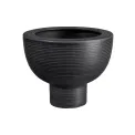 Wazon Midoro 25x20cm na nodze czarny mat - 1