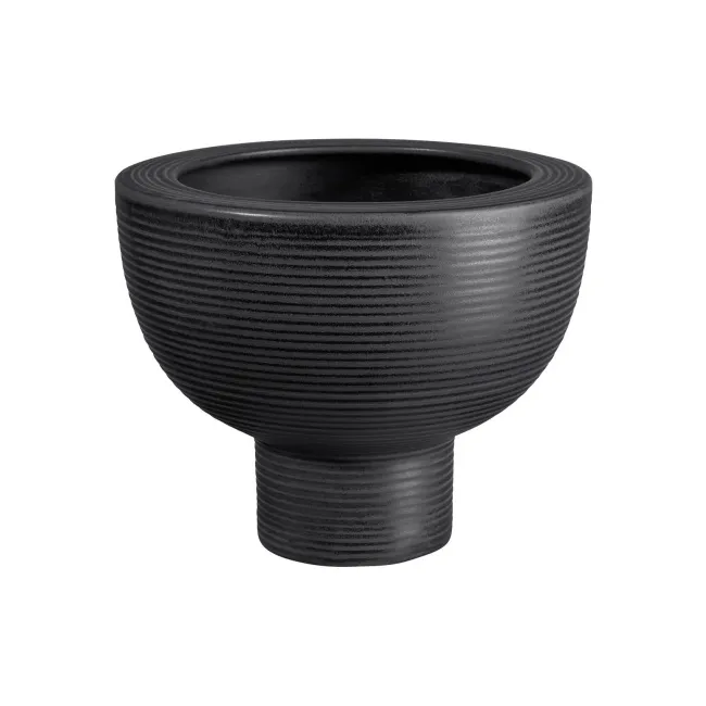 Wazon Midoro 25x20cm na nodze czarny mat