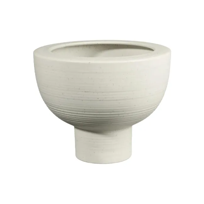 Wazon Midoro 25x20cm na nodze kremowy