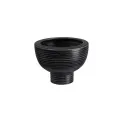 Midoro Vase 14x10 cm on Foot Black - 1