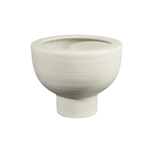 Wazon Midoro 20x15,5cm na nodze kremowy