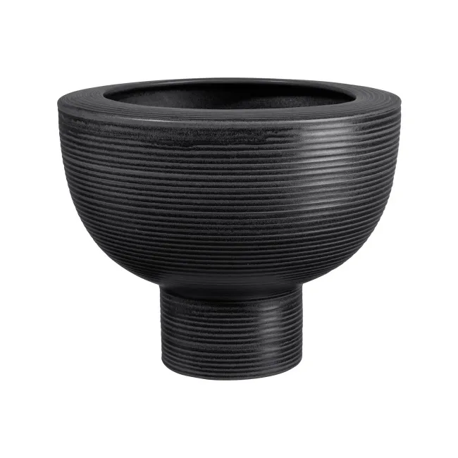Wazon Midoro 31x24cm na nodze czarny