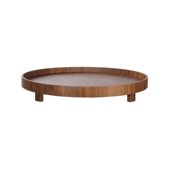 Tray on a Stand Dark Wood 40x5,5cm Walnut