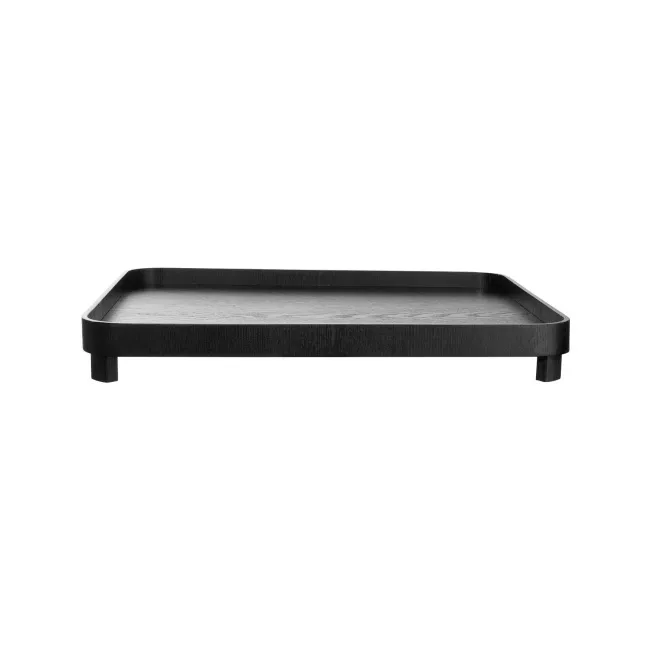 Tray on Leg Wood Black 45,5x36x5,5cm Black Willow