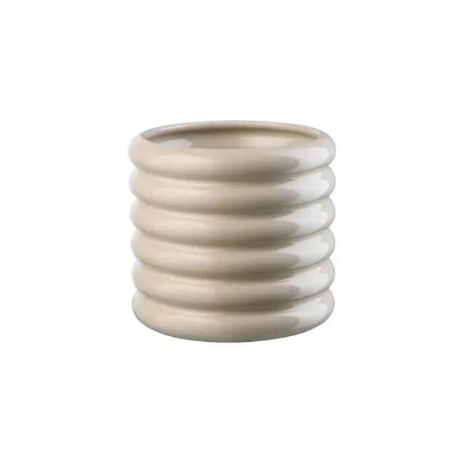 Loopy Plant Pot Cover 15x14cm Cream