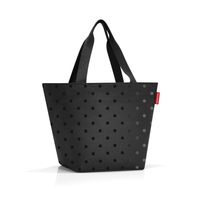 Torba Shopper M 15l glossy dots black