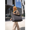 Torba Shopper XL 35l glossy dots black - 4