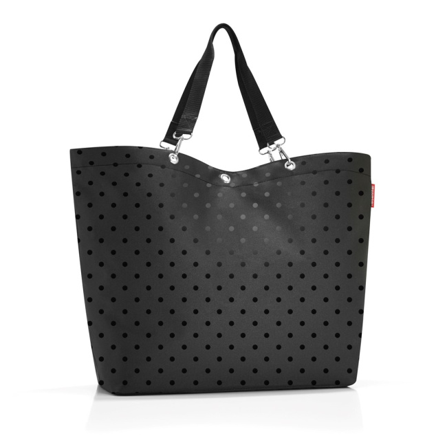 Torba Shopper XL 35l glossy dots black