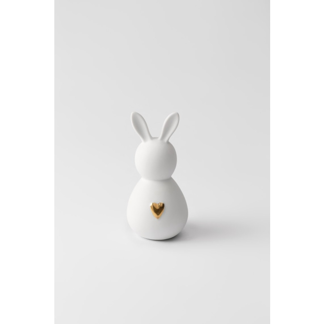 Figurka dekoracyjna Bunny 13cm złote serce - 1