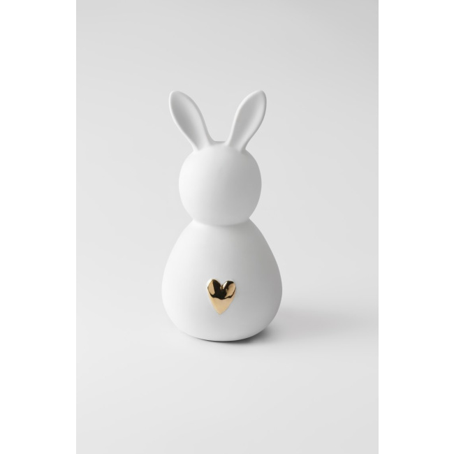 Figurka dekoracyjna Bunny 29cm złote serce - 1