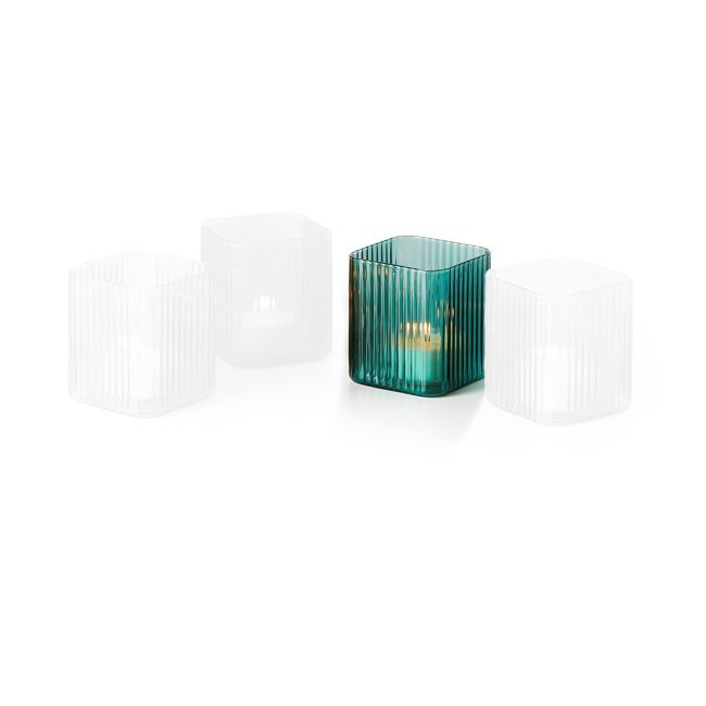 Świecznik Noveau 7x8cm niebieski - 1