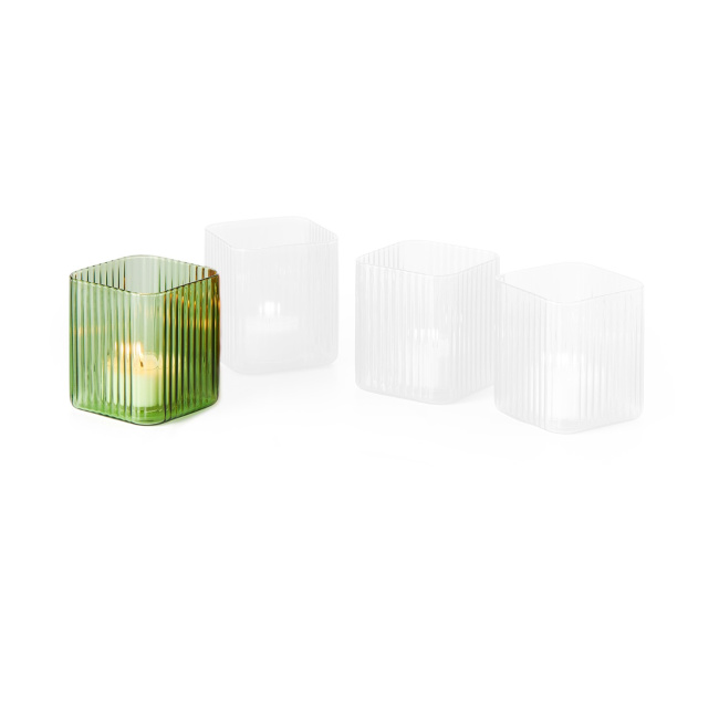 Świecznik Noveau 7x8cm zielony - 1