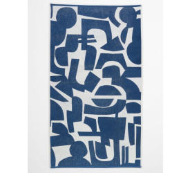 Ręcznik Geo Beach 100x180cm niebieski