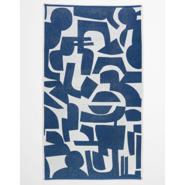 Ręcznik Geo Beach 100x180cm niebieski
