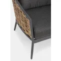 Sofa ogrodowa 3-osobowa Metz 77,5x207,5x83,5cm z poduszkami antracytowa - 8