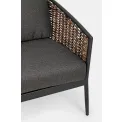 Sofa ogrodowa 3-osobowa Metz 77,5x207,5x83,5cm z poduszkami antracytowa - 7