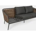 Sofa ogrodowa 3-osobowa Metz 77,5x207,5x83,5cm z poduszkami antracytowa - 6