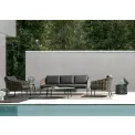 Sofa ogrodowa 3-osobowa Metz 77,5x207,5x83,5cm z poduszkami antracytowa - 2