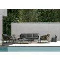 Sofa ogrodowa 3-osobowa Metz 77,5x207,5x83,5cm z poduszkami antracytowa - 3