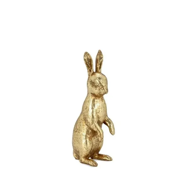 Decorative Standing Rabbit Figurine 10,6x5x3,5cm Gold