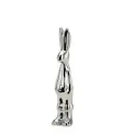 Figurka dekoracyjna królik stojący 9,5x2cm posrebrzana (1 sztuka mix) - 2