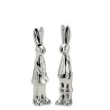 Figurka dekoracyjna królik stojący 9,5x2cm posrebrzana (1 sztuka mix) - 1