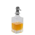 Wine decanter 750ml silver-plated with duck stopper - 4