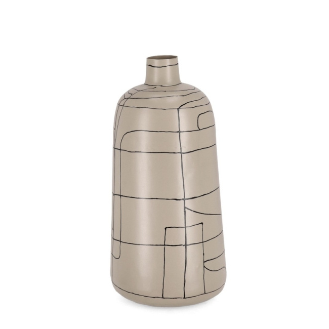 Wazon butelka Siva 44,5x20cm beżowy