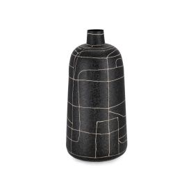 Wazon butelka Siva 44,5x20cm czarny