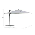 Parasol ogrodowy Ibiza 3x3x2.51m grey - 9