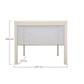 Pergola curtain Oliva 3m with vertical guide - 2