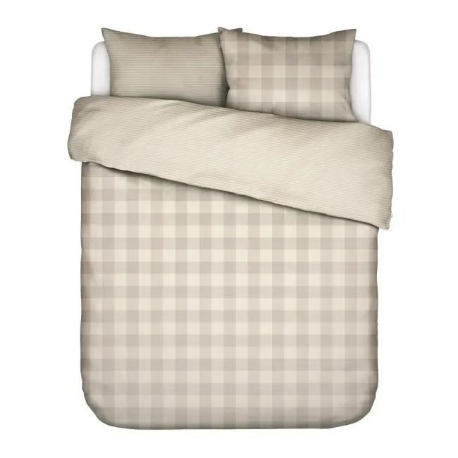 Bedding set Chess 260x220cm with 2 pillowcases 60x70cm beige